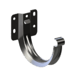 Latako laikiklis uni. 125 mm - tai metalinis sieninis kablio laikiklis su išlenkta U formos konstrukcija ir keliomis montavimo skylėmis plokščioje galinėje plokštelėje, idealiai tinkantis vamzdžiams ar strypams tvirtinti.