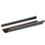 Latakas" 3 m ilgio, 125 mm skersmens latako segmentas su užapvalintais kraštais šviečia vienspalviame baltame fone.