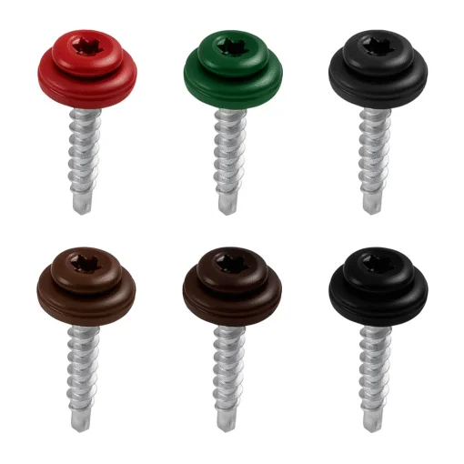 Stoginis-sraigtas-i-medi-TORX-48x28-1-510x510 Stoginiai sraigtai TORX įvairiomis spalvomis. Metalo tvirtinimo detalės su spalvotomis galvutėmis.