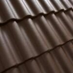 Rudos spalvos betoninės čerpės Benders Palema CANDOR stogo danga.