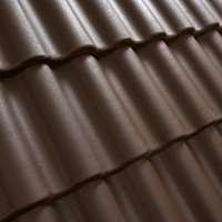 Rudos spalvos betoninės čerpės Benders Palema CANDOR stogo danga.