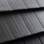 Juodos betoninės čerpės Benders Carisma tekstūros detalė