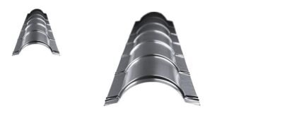 Ovalus kraigas GS – LUX Venecjai L 1145 mm stogo danga, metalinė. Ovalus kraigas.