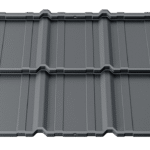 Plieninė modulinė stogo čerpė Como, pilka spalva, stogo danga.