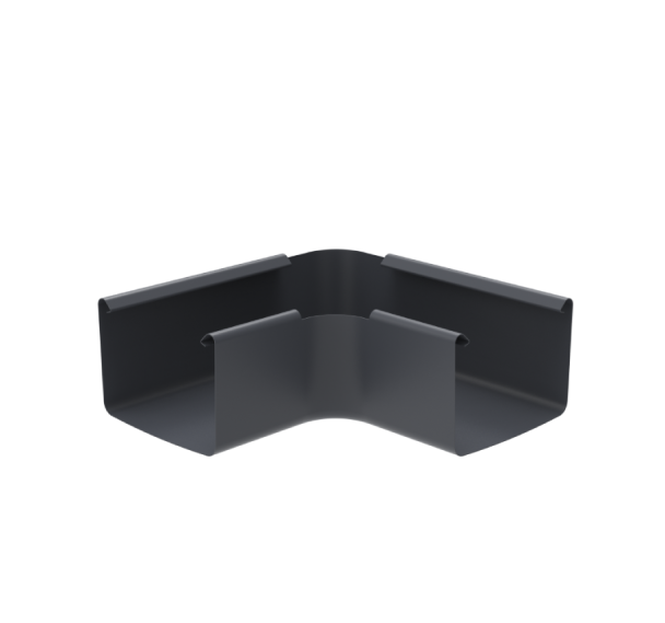 preview_product_custom_919 Latako išorinis kampas 90 laipsnių, universalus, 135 mm. Juodas latako kampas.