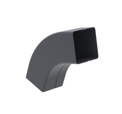 Lietvamzdžio alkūnė universali, 80 mm, pilka