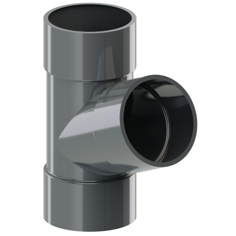 trojnik rynnowy PVC lietvamzdžio trišakis 90 mm. Lietvamzdžio jungtis.